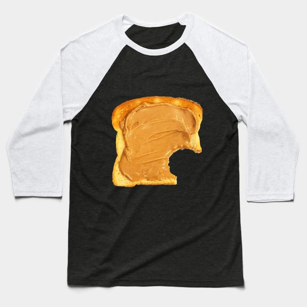 Peanut Butter Toast - Bite! Baseball T-Shirt by KA Textiles and Designs